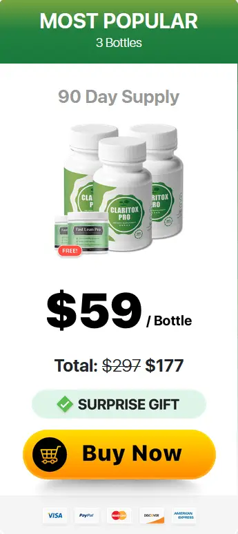 Claritox Pro three bottle package price